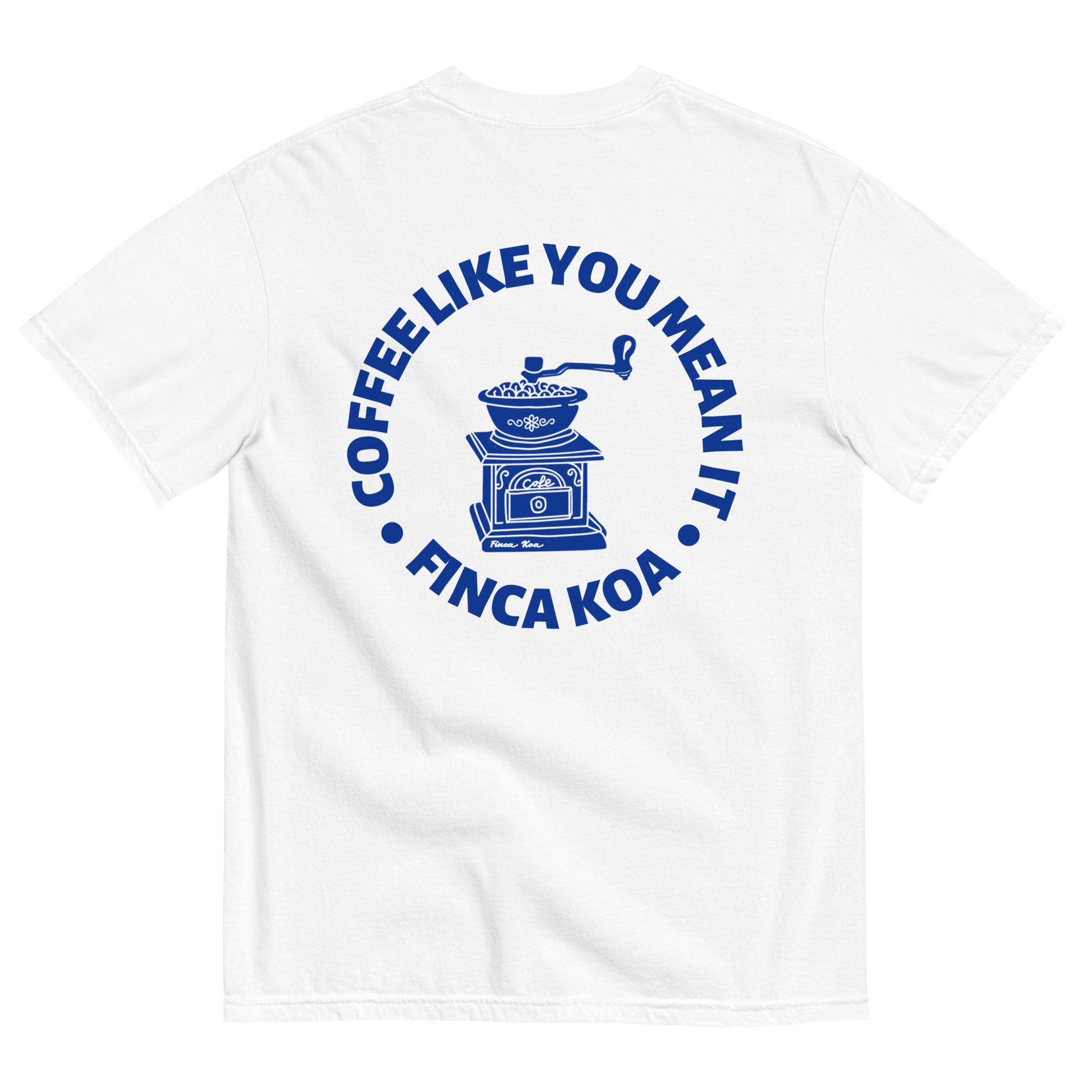 Unisex garment-dyed heavyweight t-shirt - Coffee Like you mean it blue